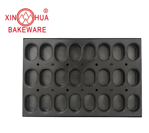 Factory commercial bakeware 24 multi-link oval shape baking trays