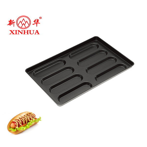 China manufacturer new design hot dog bun pan non-stick hot dog baking trays