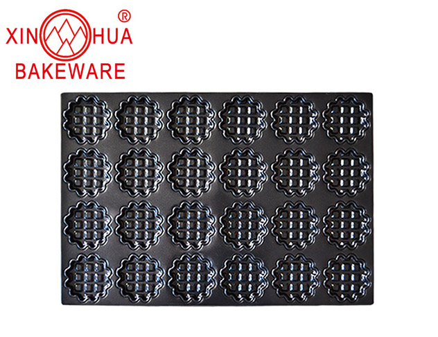 Non-stick baking pan 24 multi-link waffle mould bun Waffle cake panmatel baking tary waffle tray 